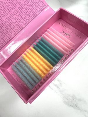 0.07 Pastel Coloured Easy Fan Lashes