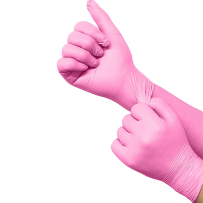 Pure Nitrile Disposable Gloves Pink
