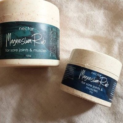 Magnesium Rub By Nectar Travel Size 50g with 1 X FREE SPATULA NATURAL HEALTH