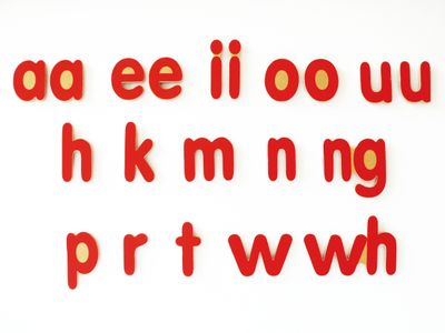Alphabet Maori Red Magnetics