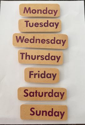 Days of the Week - English Magnetic