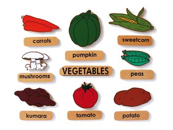 Vegetables with Words - English Magnetics ON SALE