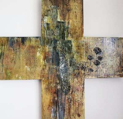 Original Art Work - Gold Cross