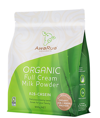 Organic Full Cream Milk Powder with A2&beta;-Casein - 800g Pouch