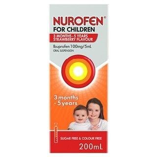 Nurofen for Children 3 mths to 5yrs Strawberry 200ml
