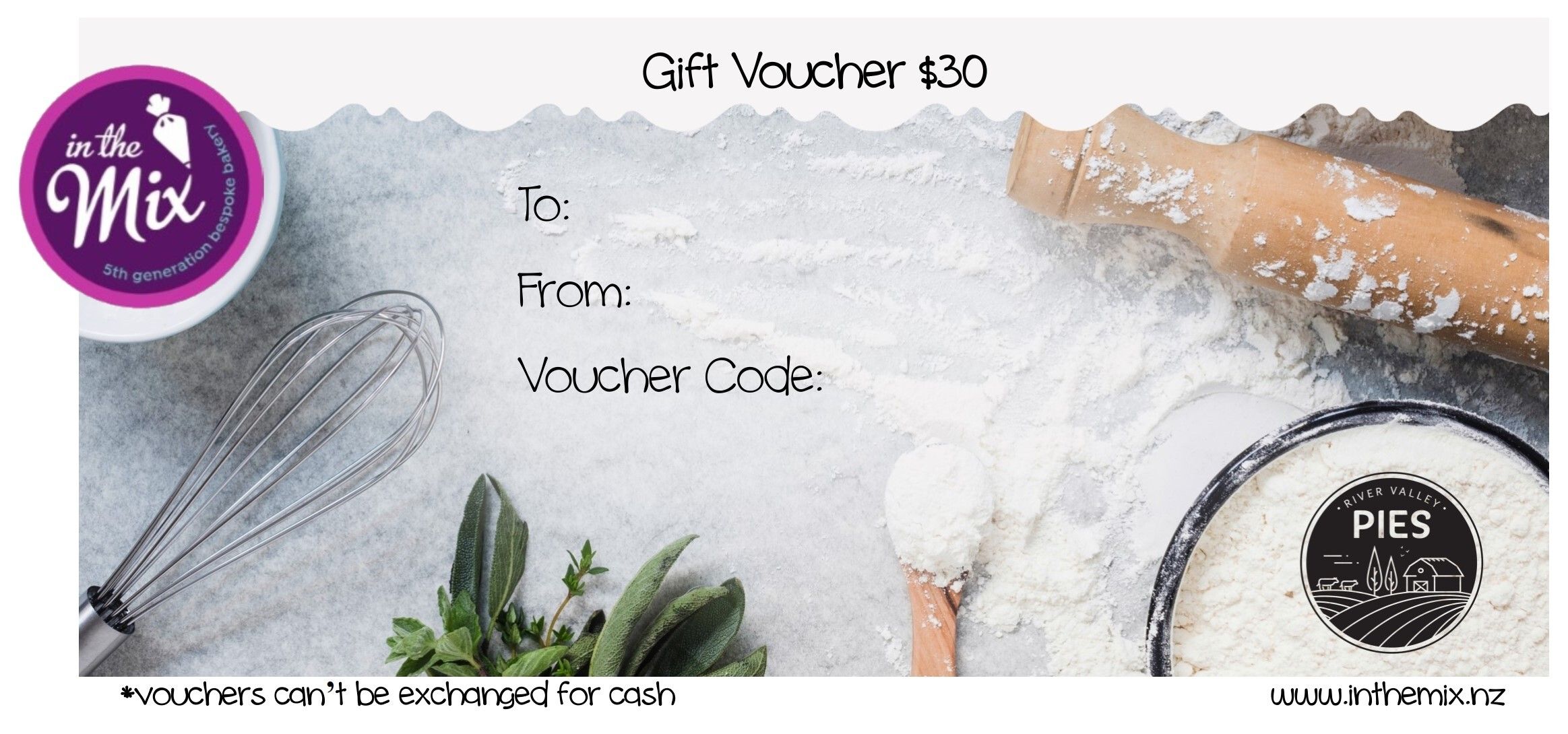In the Mix Bakery $30 Gift Voucher