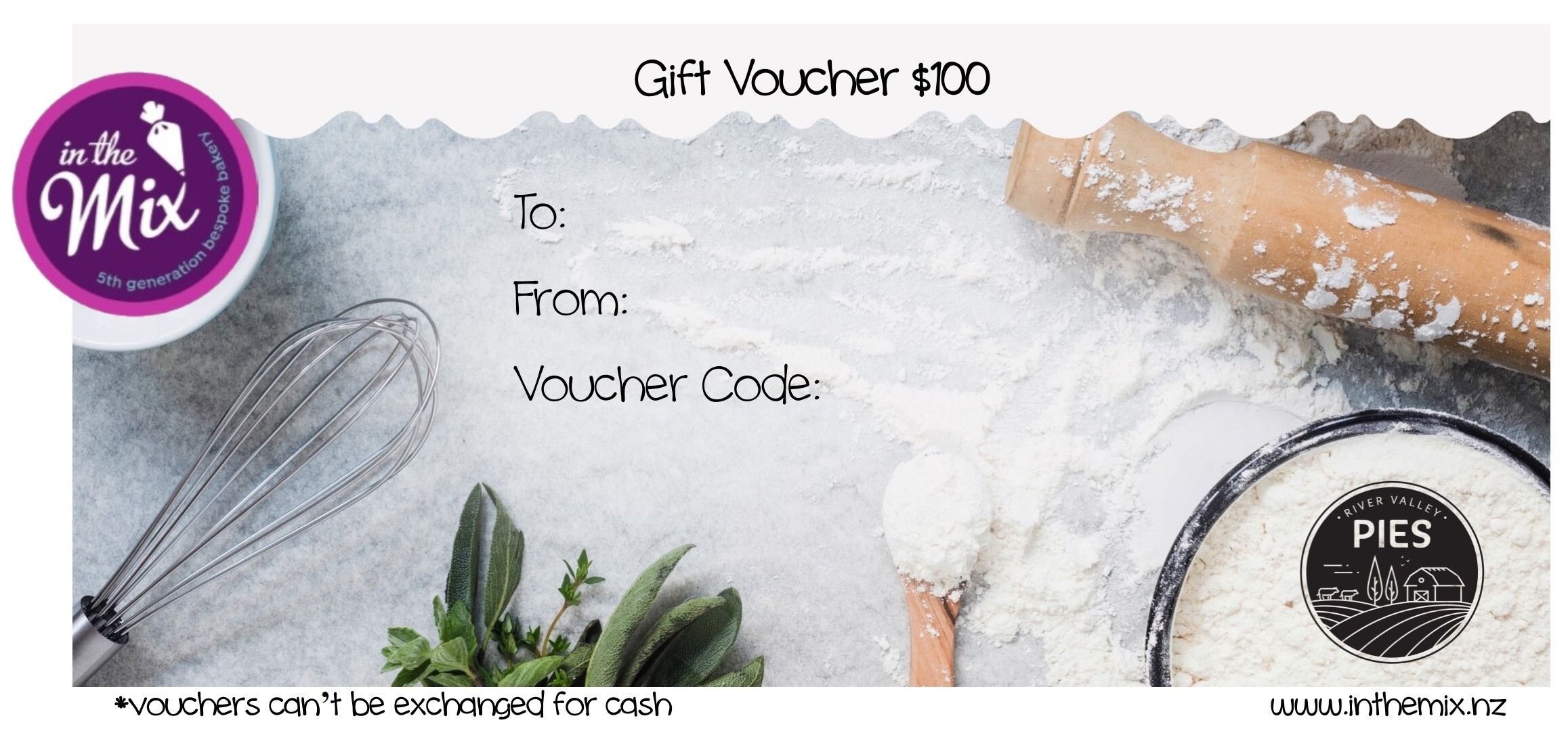 In the Mix Bakery $100 Gift Voucher