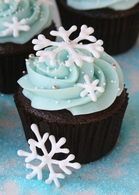 Icy Winter Wonderland Mini Cupcakes from IntheMix