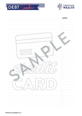 Debt Smasher Chart - CREDIT CARD
