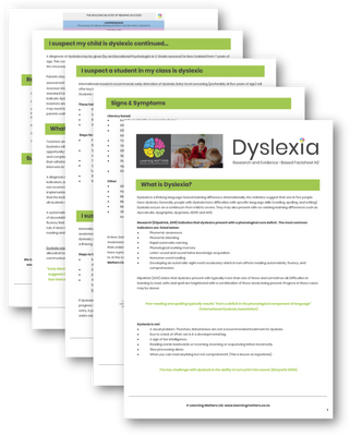 FREE | Dyslexia Factsheet NZ PDF