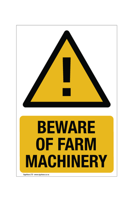 Beware of Farm Machinery