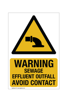Warning - Sewage Effluent Outfall