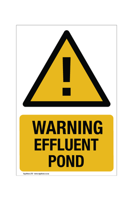Warning - Effluent Pond