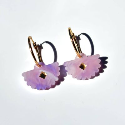 Fantail Earrings - Lavender