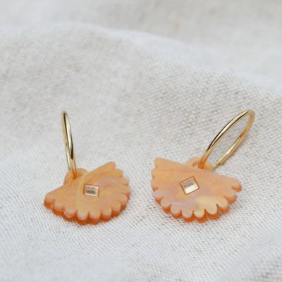 Fantail Earrings - Honey