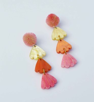 Sunbeam Earring - Coral