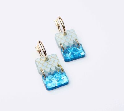 Wave Earring - Blues