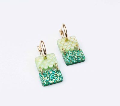 Wave Earring - Sea Green