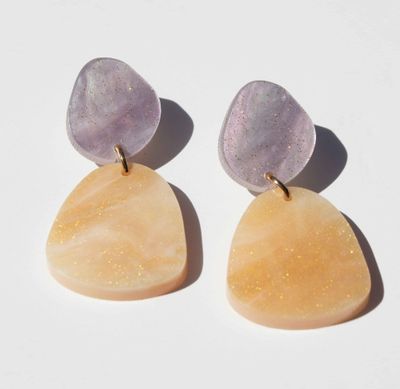 Willow Earring - Peach/Lilac