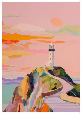 'Byron Lighthouse' A4 Print