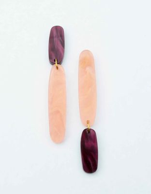 Tango Earring - Blush/Merlot