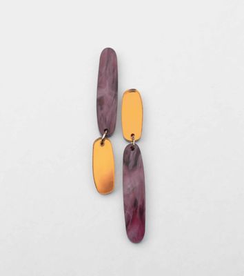 Tango Earring - Merlot/Orange