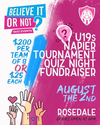 U19 Fundraiser - Quiz Night