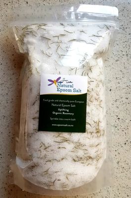1.2kg of Natural Epsom Salt with Organic Rosemary UPLIFTING