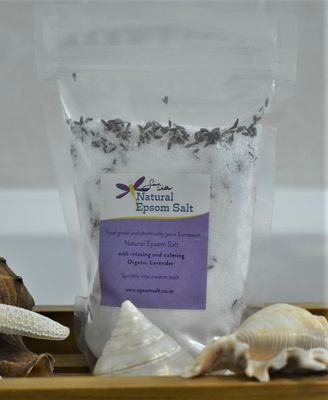 6- 1.2kg of Natural Epsom Salt with Organic Lavender RELAXING &amp; CALMING