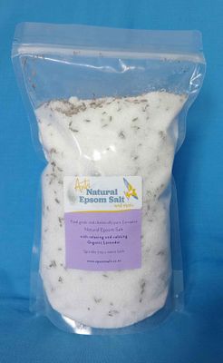 5.1.-  1.2kg of Natural Epsom Salt with Organic Lavender RELAXING &amp; CALMING