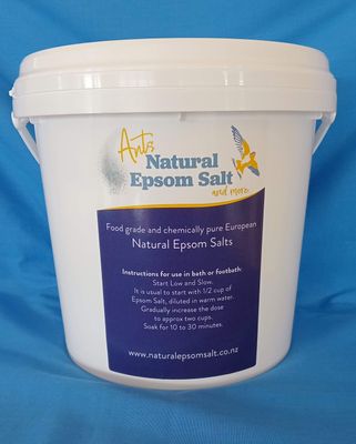 2.-  Bucket if Plain Natural Epsom Salt 4kg