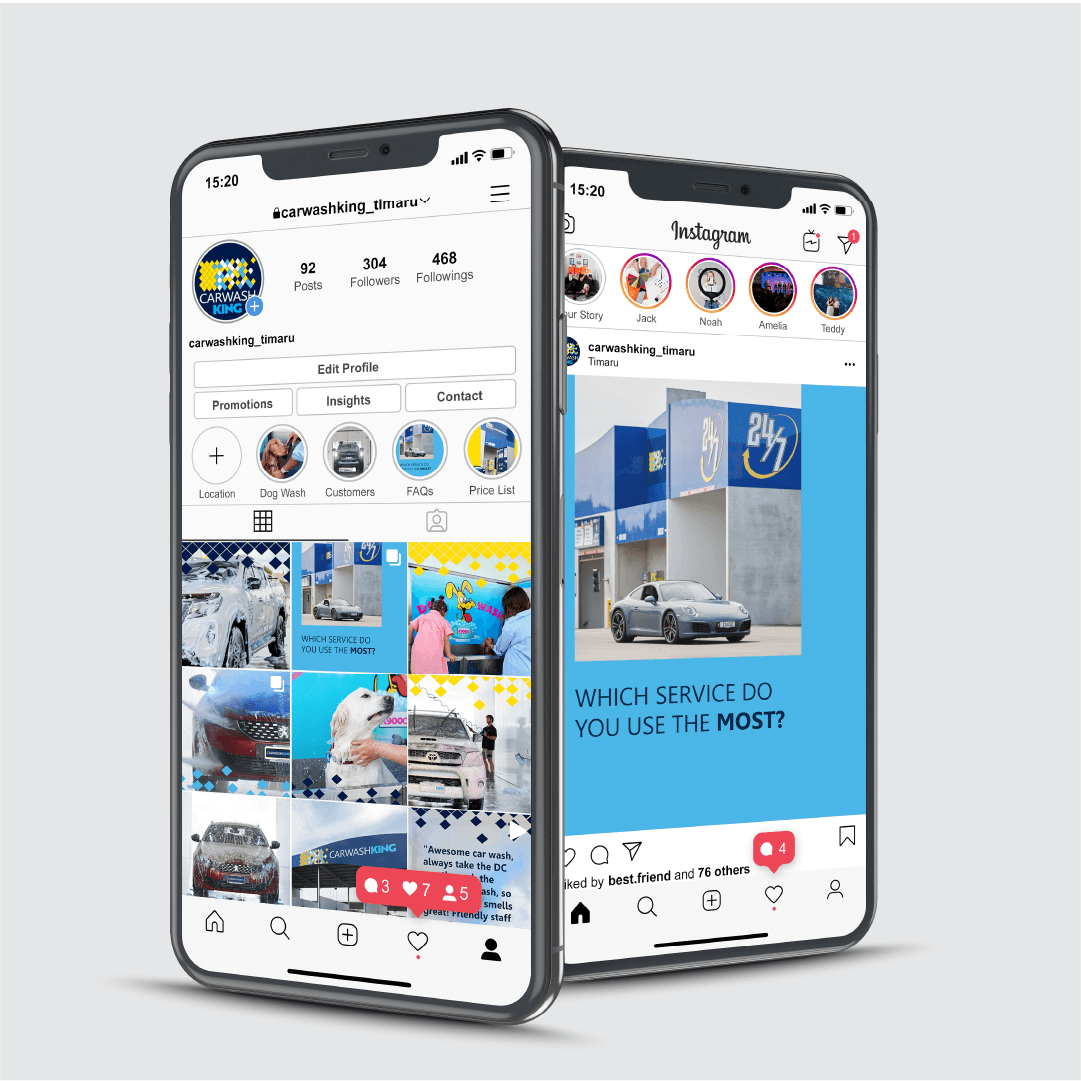 Carwash King Facebook insights showing 234,000 organic views — social media management results by Scooch Marketing NZ