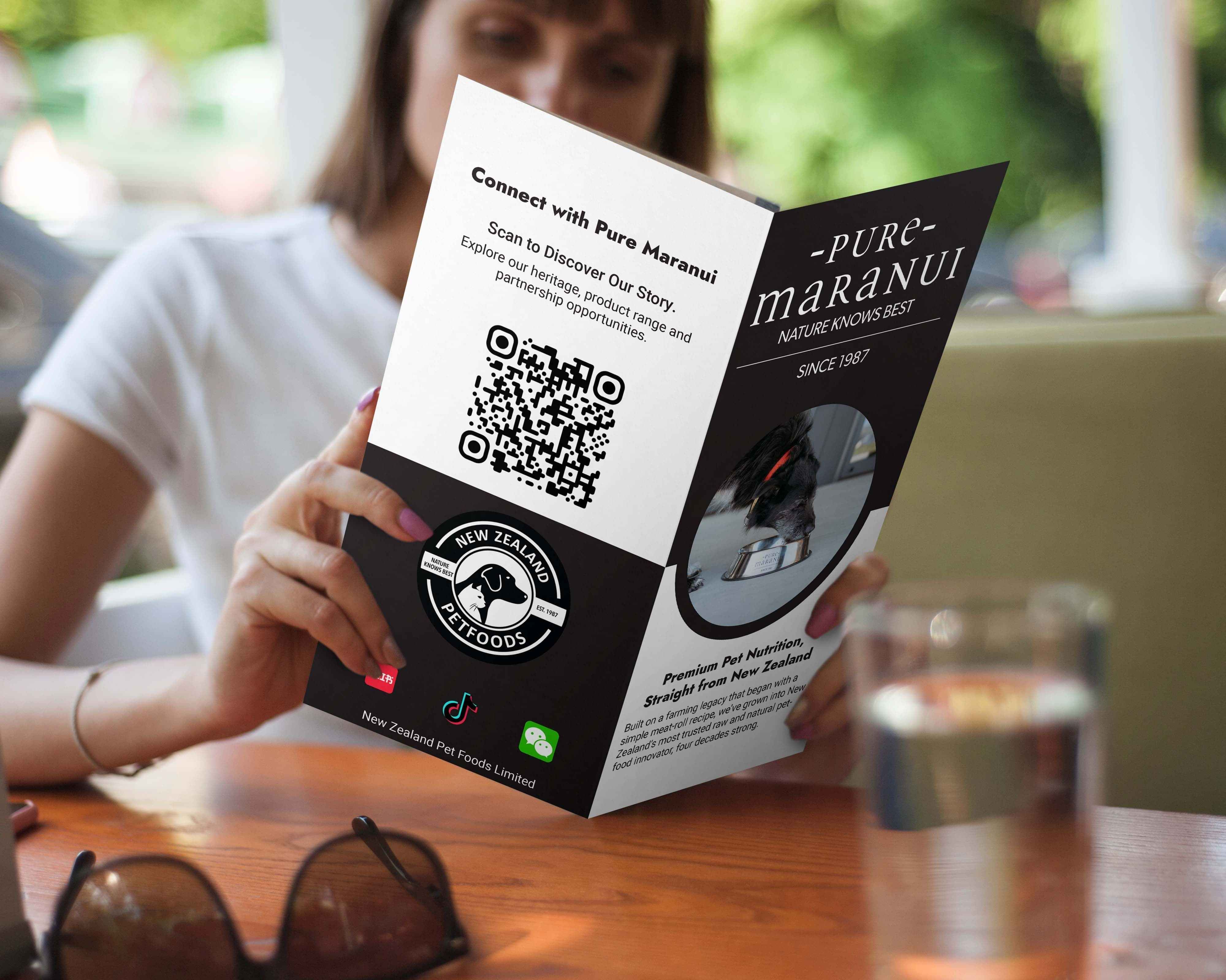 Pure Maranui print brochure design in English Chinese and Japanese by Scooch Timaru