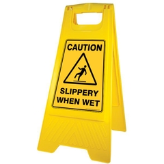 Slippery When Wet Sign Yellow