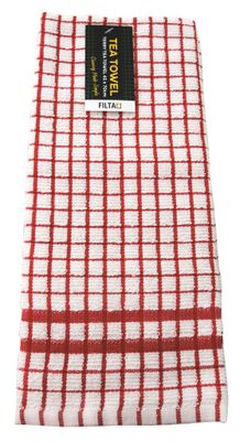 Cotton Tea Towel Terry 45cm x 70cm (Red)