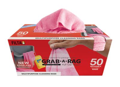 Grab-a- Rag Microfibre Rags Pink - 50 Pack