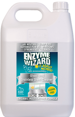 Enzyme Wizard Glass &amp; Stainless Steel Cleaner (5L)