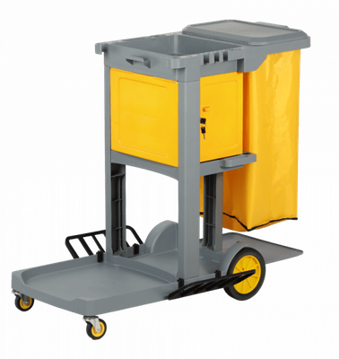 FILTA Janitor Cart with Lock Box - Grey