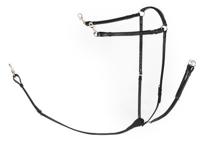 Reyna Riding Three Point Leather Breastplate with Martingale Attachment