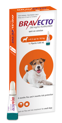 Bravecto Spot-On for Dogs Small 4.5-10 kg