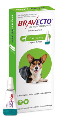 Bravecto Spot-On for Dogs Medium 10-20 kg