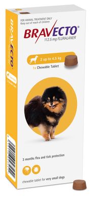 Bravecto Chewable X-Small Dog 2-4.5 kg
