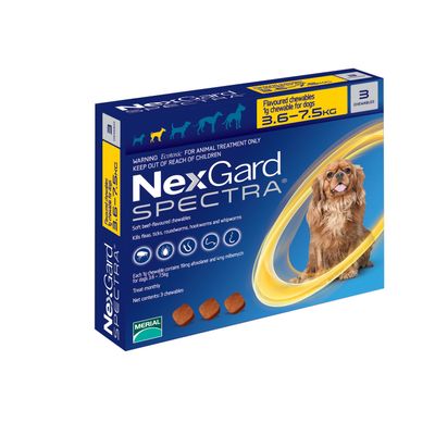 Nexgard Spectra Dog Small 3-pack 3.6-7.5 kg