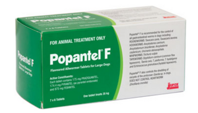 Popantel F Allwormer for Large Dogs &gt;20 kg, single tablets