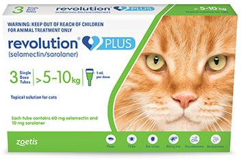 Revolution PLUS Large Cat 5-10 kg 3-Pack