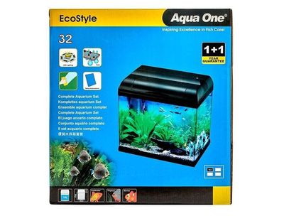 Aqua One EcoStyle 32 Rectangular Aquarium (Black) 14L