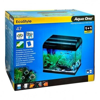 Aqua One EcoStyle 47 Rectangular Aquarium (Black) 38L