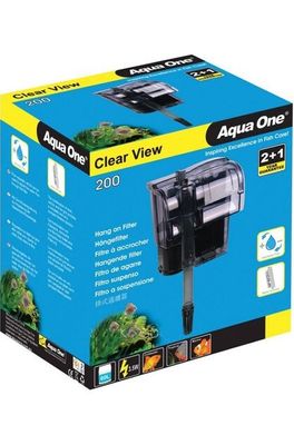 Aqua One H200 ClearView Hang On Filter 200L/hr