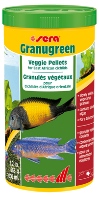 Sera Granugreen Veggie Pellets for East African Cichlids 565g