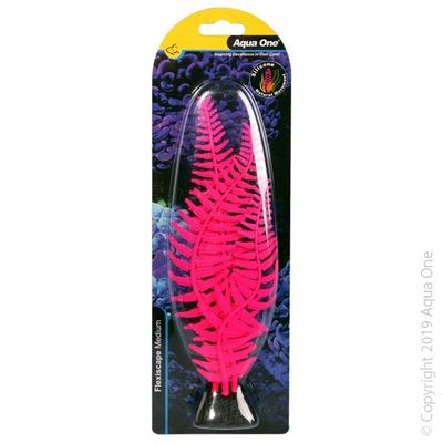 Aqua One Flexiscape (M) Feather Algae Pink 22cm